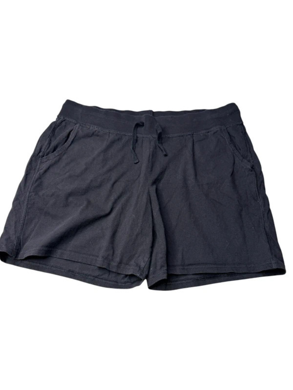 Hanes Women's XL Black Cotton Drawstring Lounge Athletic Shorts sku2127